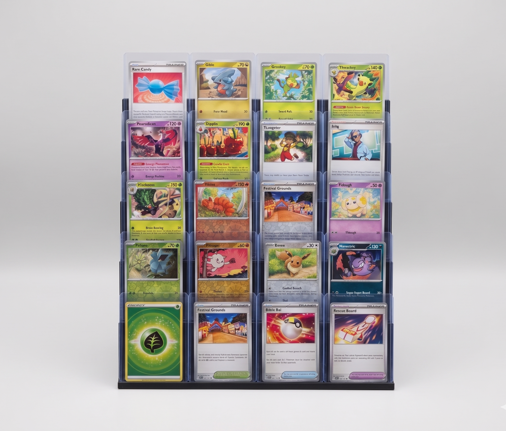 Trading Card Display Shelf for Top Loaders | Pokemon, MTG, Sports Card Wall Mount Rack | 3D Printed TCG Organizer & Display Stand Grid