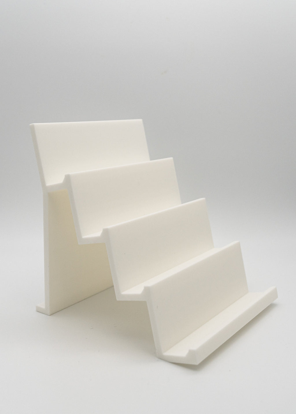 Poker deck display stand step shelf
