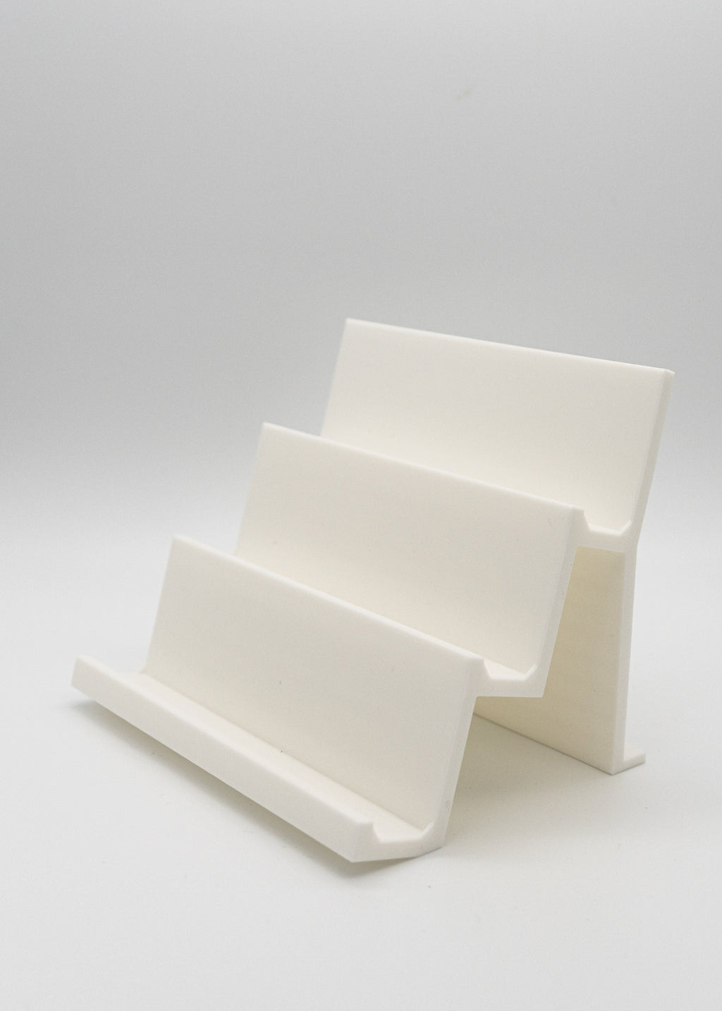 Poker deck display stand step shelf