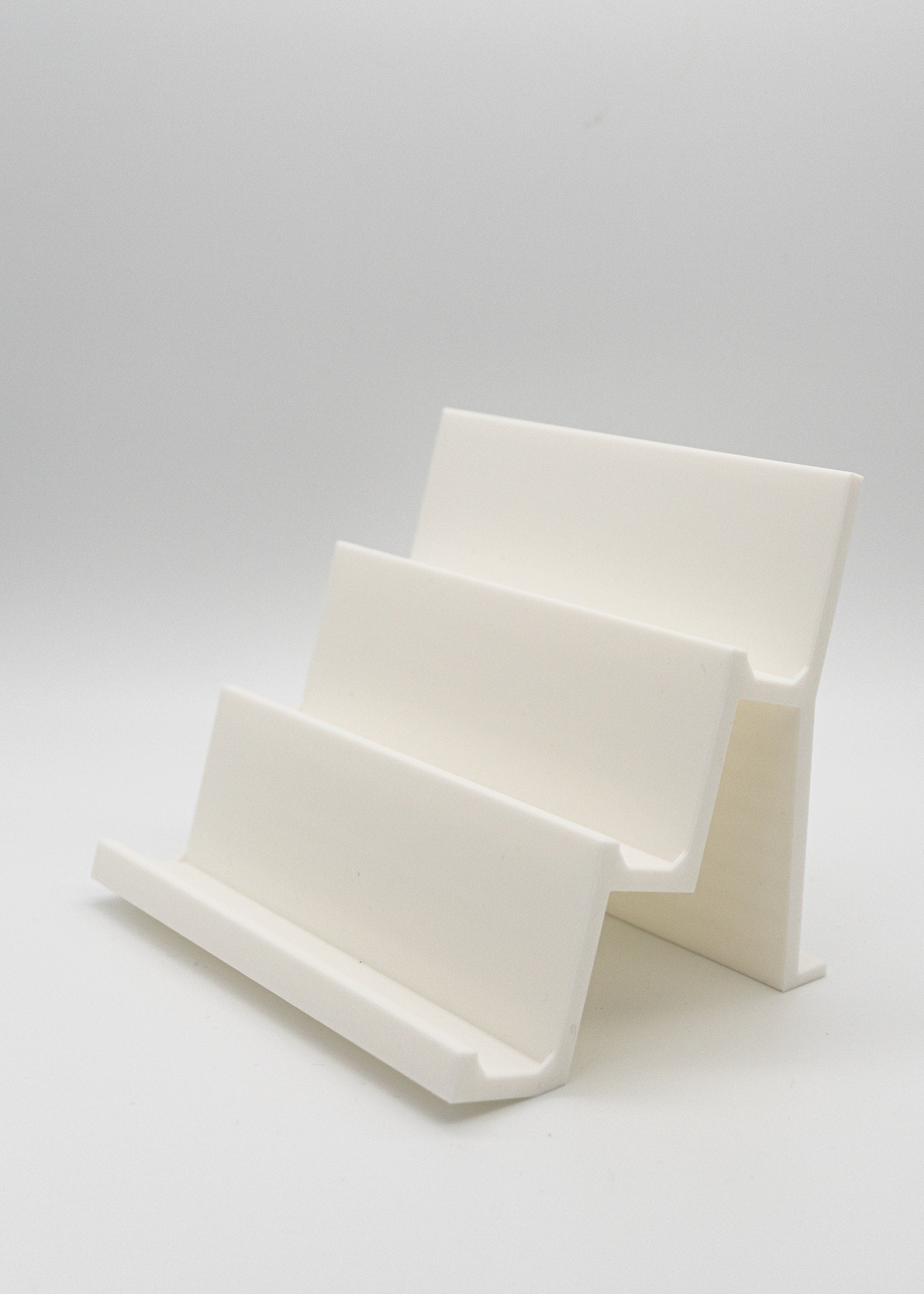 Cards display stand step shelf