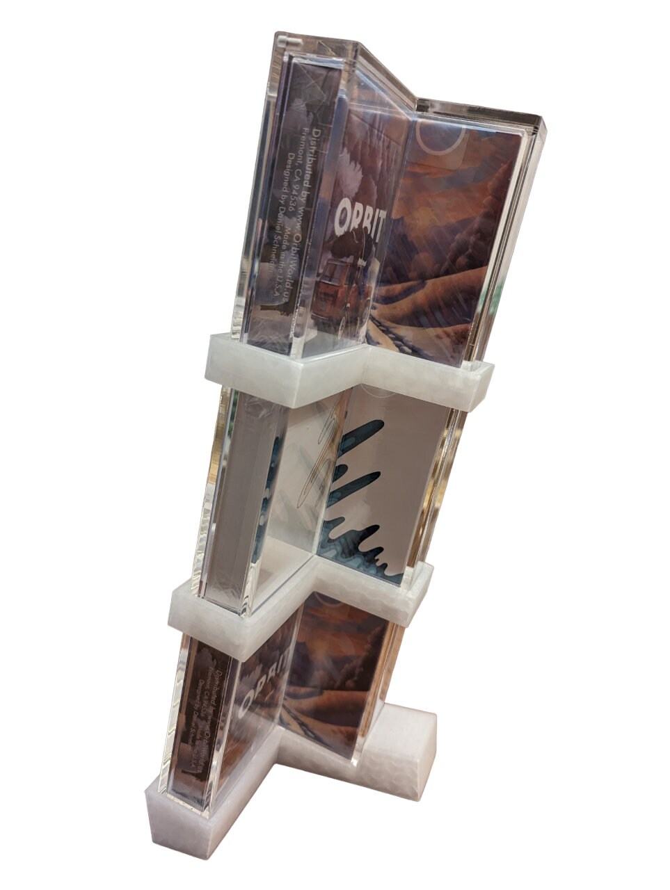 Playing cards deck display stand shelf T-Case XTB triple deck