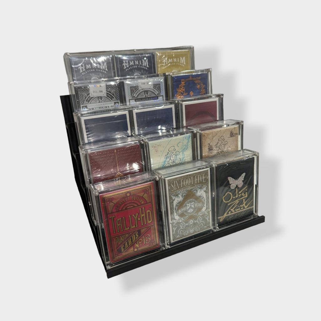 Playing cards deck display stand step shelf Poker Tarot