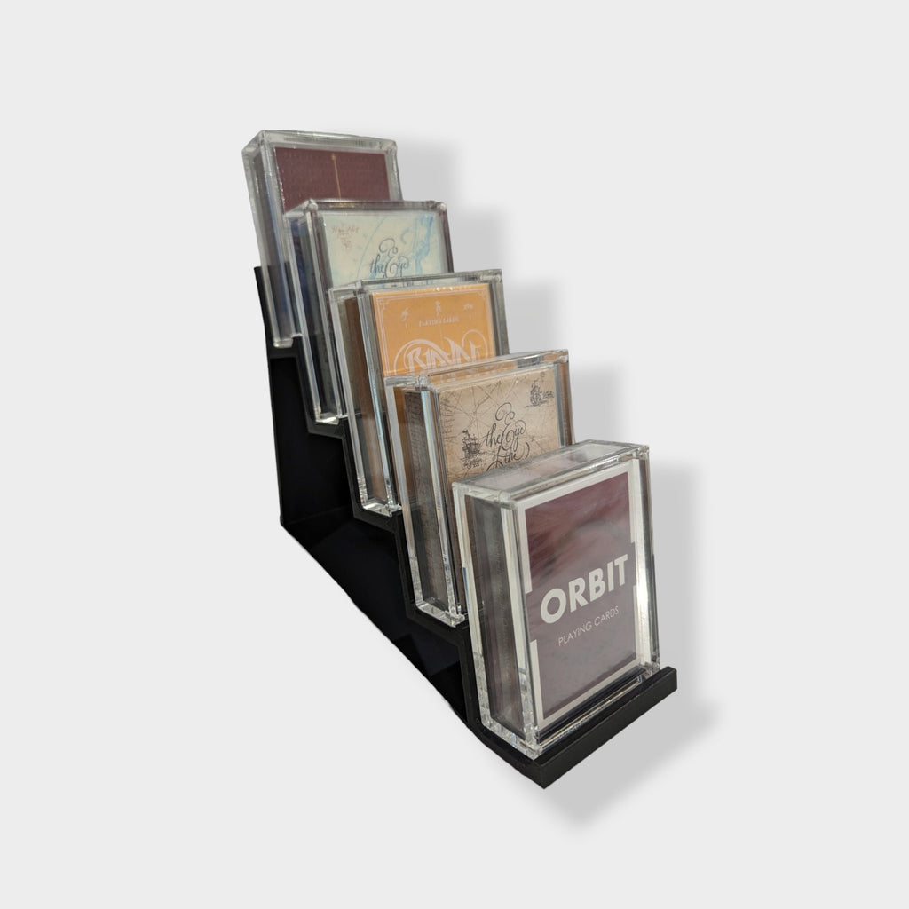Playing cards deck display stand step shelf Poker Tarot