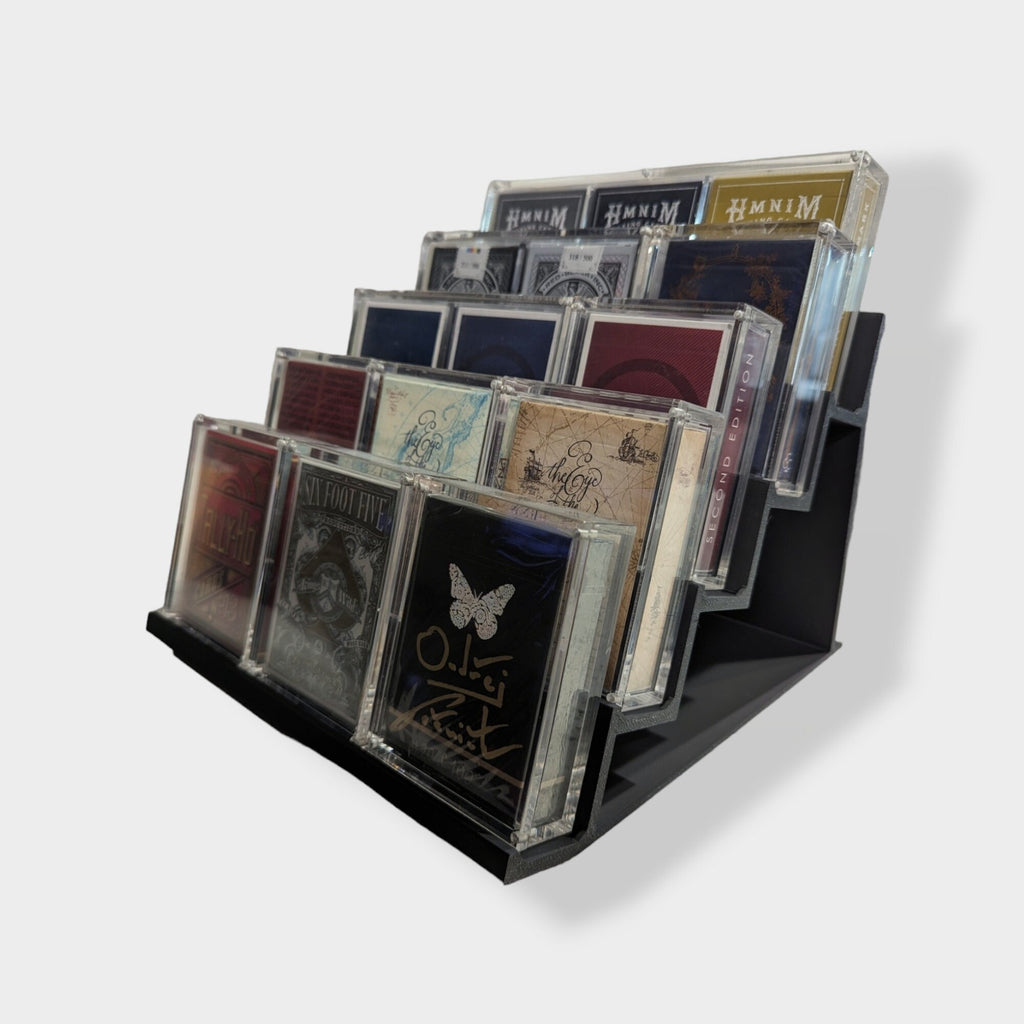 Playing cards deck display stand step shelf Poker Tarot