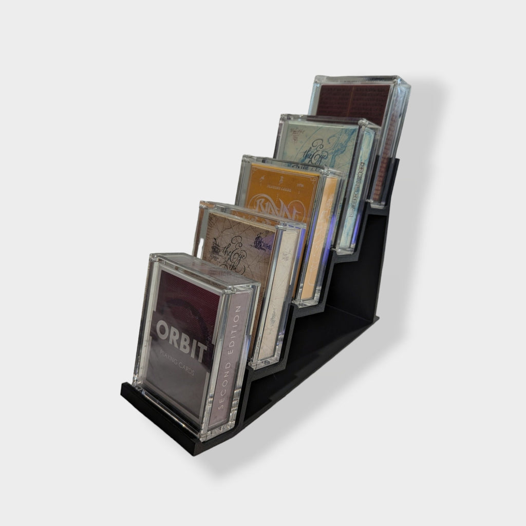 Playing cards deck display stand step shelf Poker Tarot