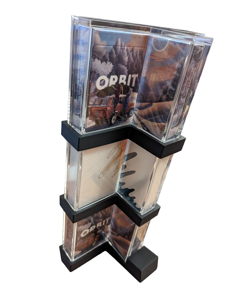 Playing cards deck display stand shelf T-Case XTB triple deck