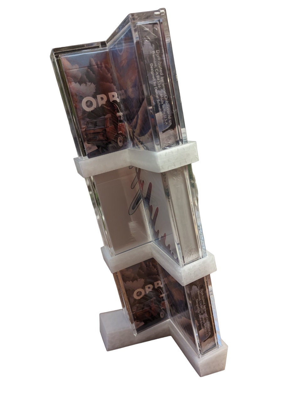 Playing cards deck display stand shelf T-Case XTB triple deck