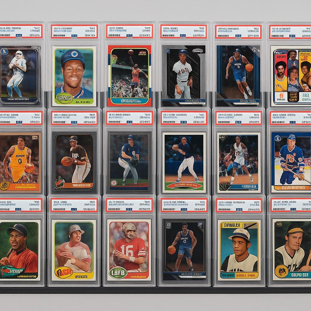 Modular Graded Card Display Shelf for PSA BGS CGC | Expandable 3x3 Slab Stand & Tower | Fits Sleeved and Guarded Cards