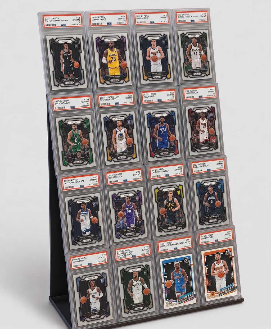 Graded Card Display Shelf for PSA BGS CGC Slabs | Collectible Trading Card Stand