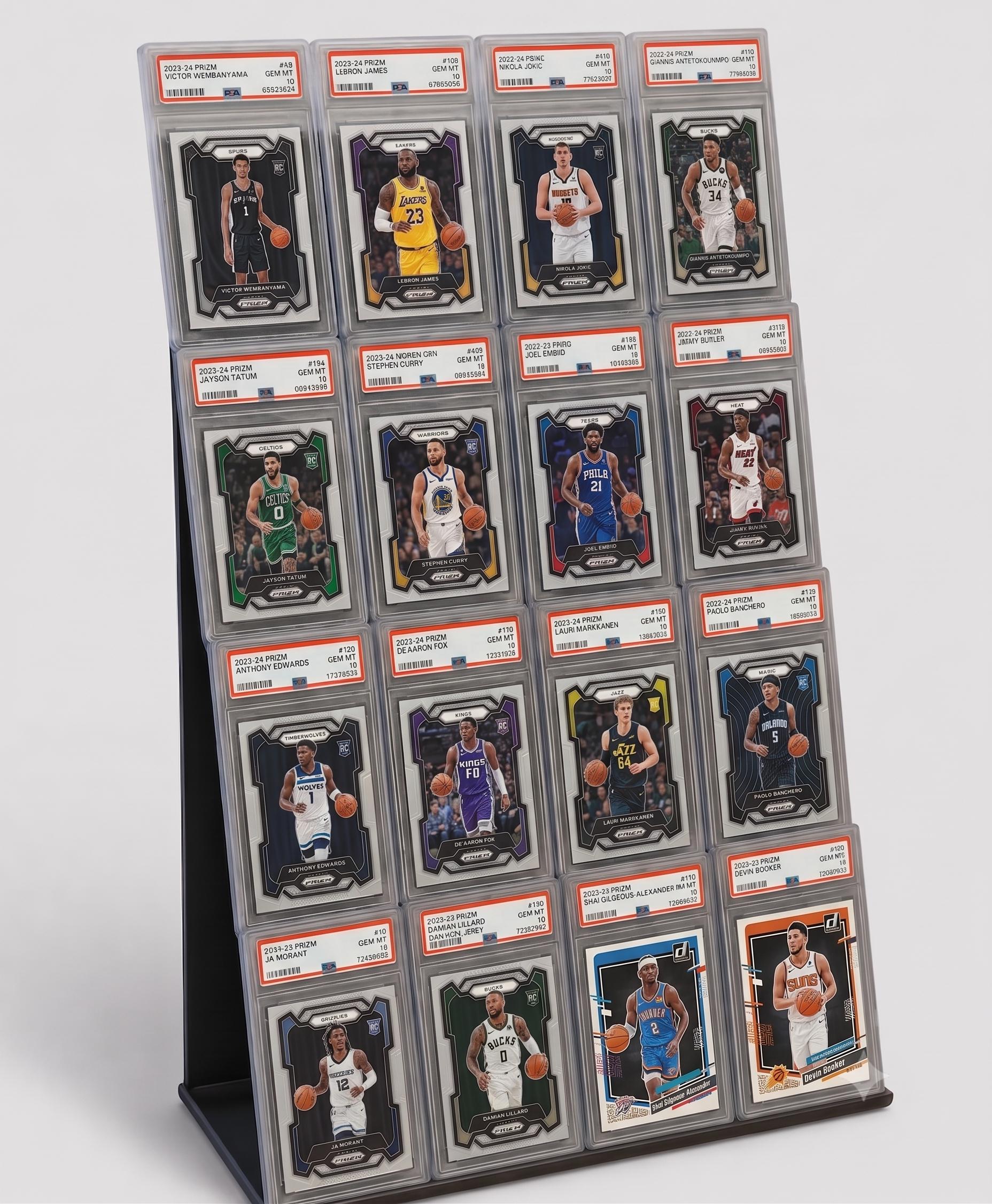 Graded Card Display Shelf for PSA BGS CGC Slabs | Collectible Trading Card Stand