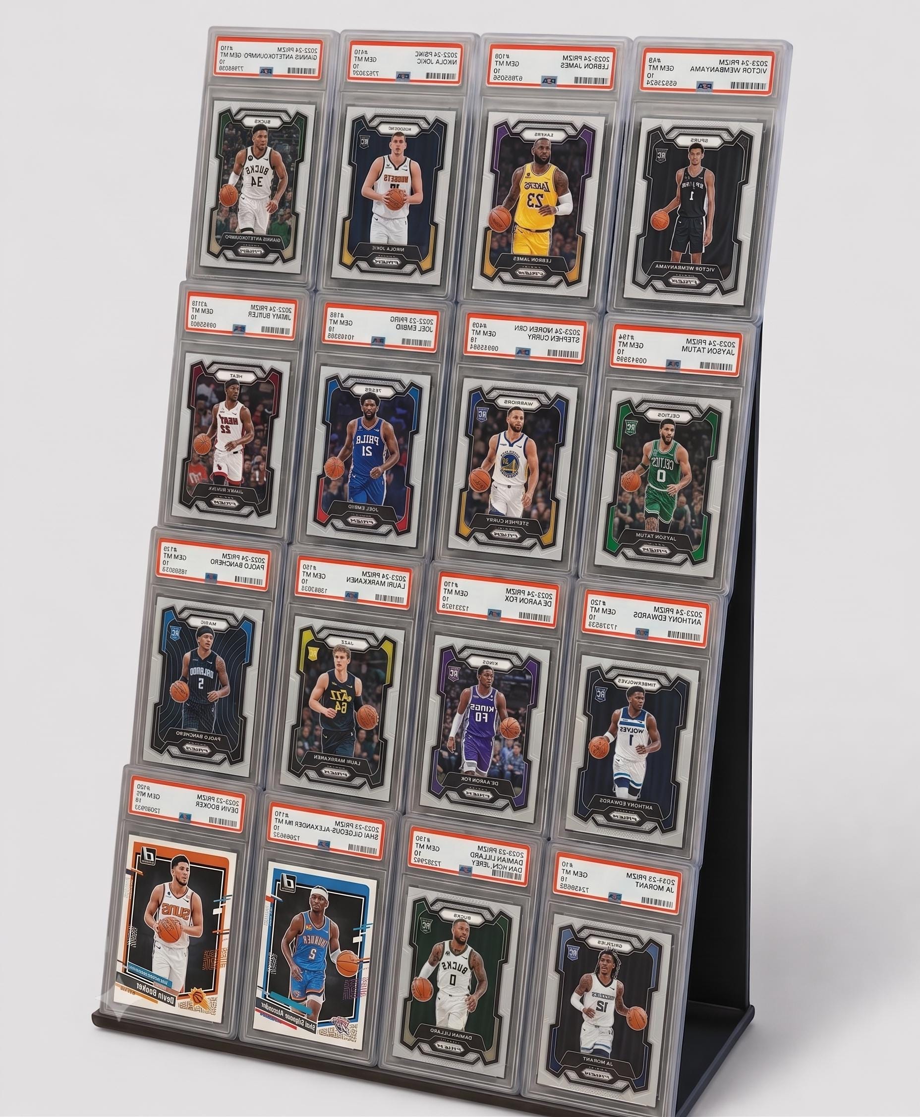 Graded Card Display Shelf for PSA BGS CGC Slabs | Collectible Trading Card Stand