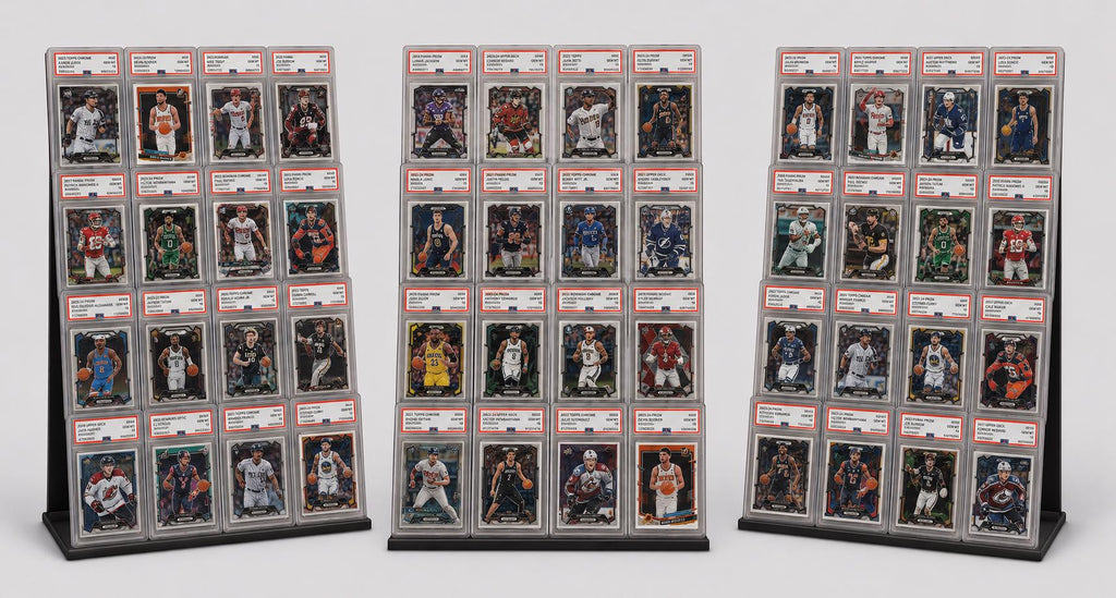 Graded Card Display Shelf for PSA BGS CGC Slabs | Collectible Trading Card Stand