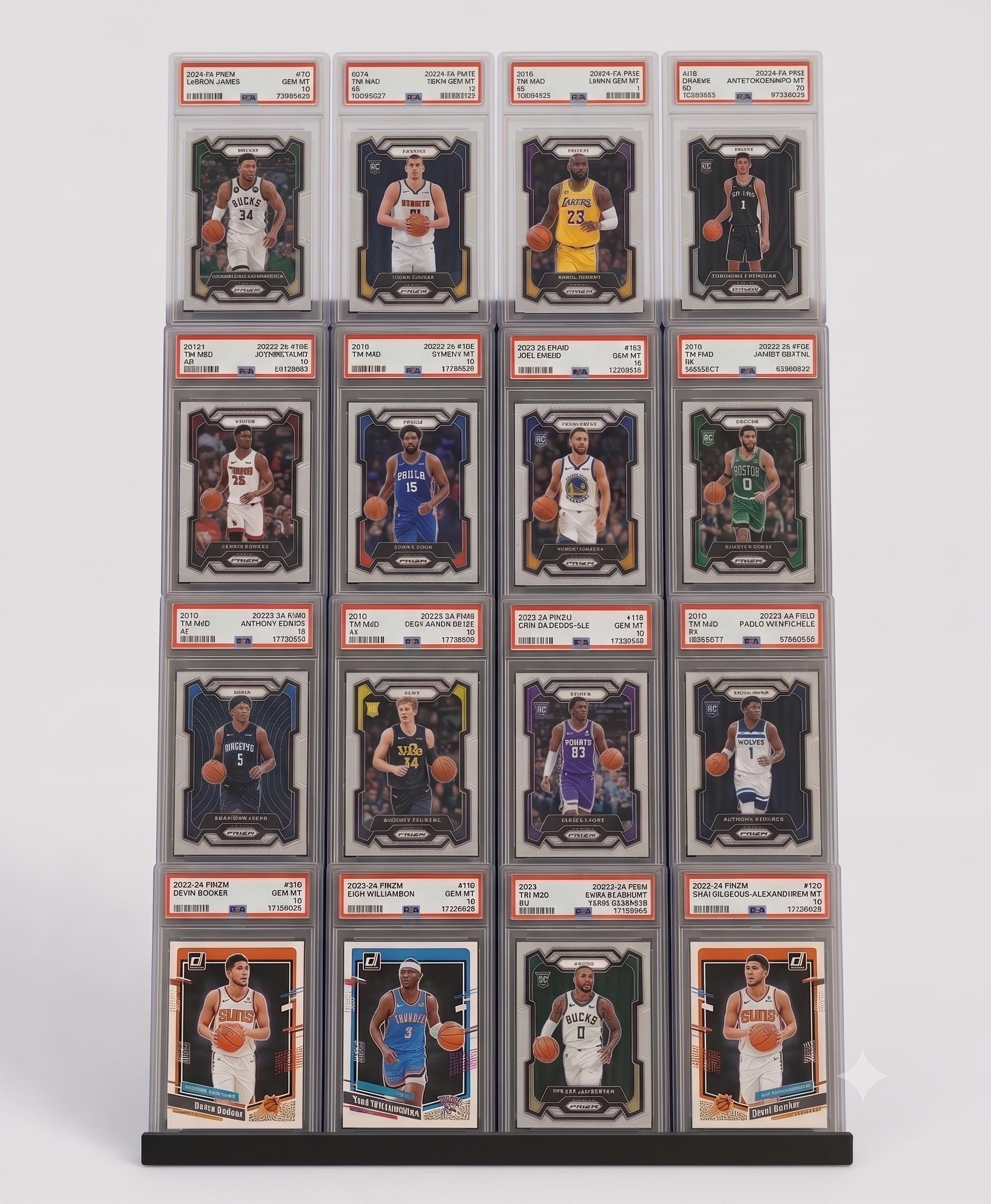 Graded Card Display Shelf for PSA BGS CGC Slabs | Collectible Trading Card Stand