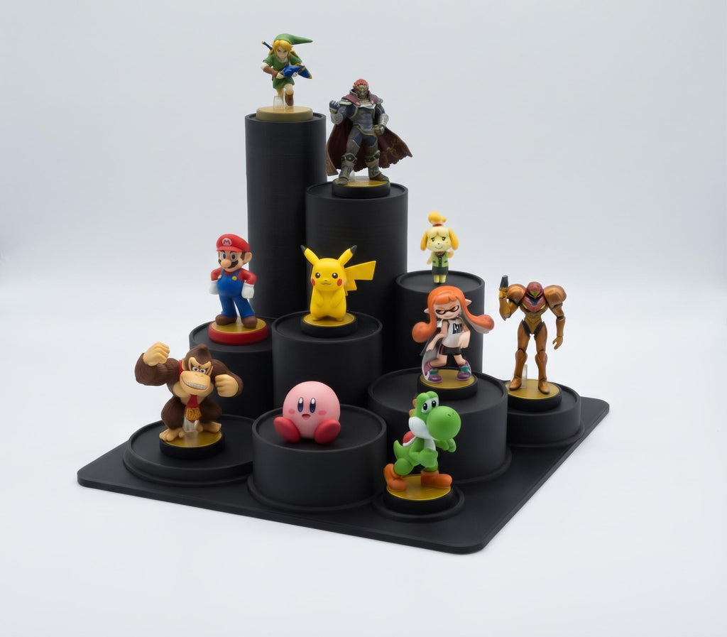 Collectible Figurine Display Stand, Staircase Riser for Action Figures, Amiibo, Miniatures, Crystals, Funko Pop