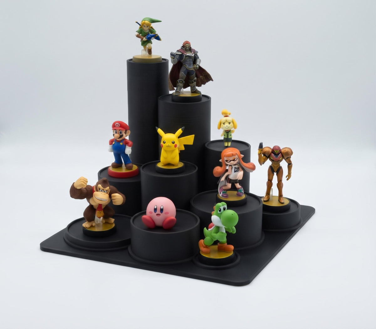 Collectible Figurine Display Stand, Staircase Riser for Action Figures, Amiibo, Miniatures, Crystals, Funko Pop