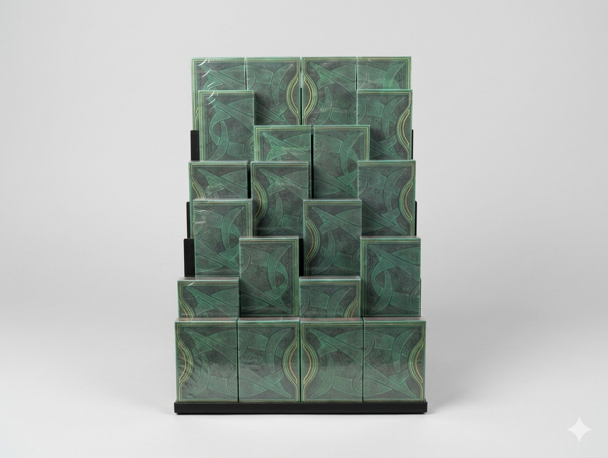 Playing Card Deck Display Stand | Large Step Shelf